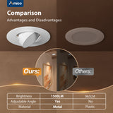 Retrofit Eyeball Gimbal Can Lights 6 Pack, LED Recessed Lights Directional Angled Trim, 5CCT Selectable, 16W, 1500 LM - ETL&FCC - 5