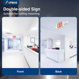 Double - Sided Exit Sign Emergency Light Combo, Two Adjustable LED Heads with Battery Backup, AC 120/277V - 5