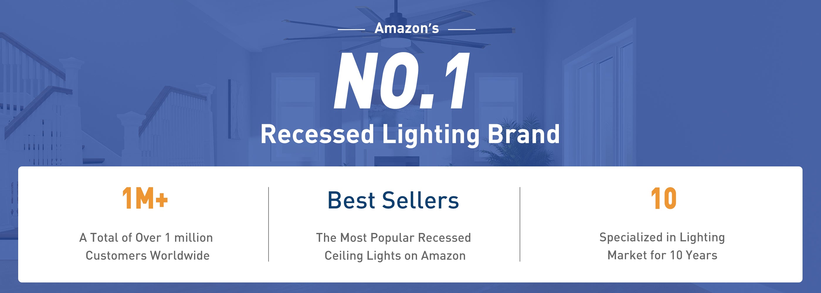Amico is the NO.1 Recessed lighting Brand in Amazon