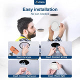 6 Inch Gimbal LED Recessed Lighting, 360° & 90° Adjustable Eyeball, Selectable CCT, 1200 Lumens - 6