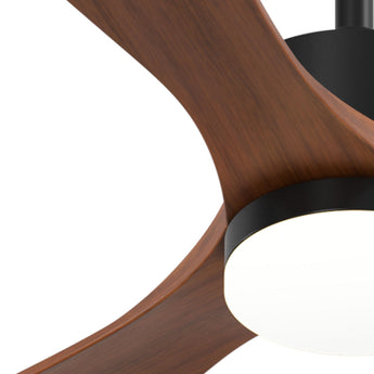 60" Ceiling Fan with Light & Remote, 3 Wood Blades, 6 Speeds, 3CCT Dimmable, Reversible, Quiet – Indoor/Outdoor Black Walnut - 5