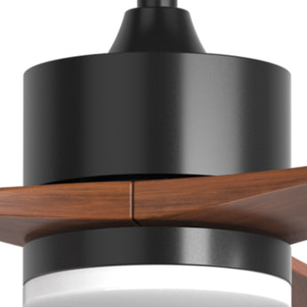 60" Ceiling Fan with Light & Remote, 3 Wood Blades, 6 Speeds, 3CCT Dimmable, Reversible, Quiet – Indoor/Outdoor Black Walnut - 6
