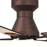 60" Flush Mount Ceiling Fan with Light, Remote, Low Profile, 3CCT Dimmable, Reversible, Quiet DC - 32
