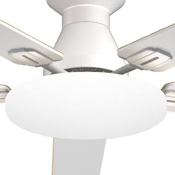 60" Flush Mount Ceiling Fan with Light, Remote, Low Profile, 3CCT Dimmable, Reversible, Quiet DC - 24