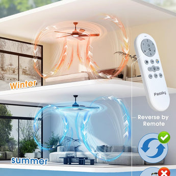 60 inch Ceiling Fans with Lights and Remote, Walnut Wood 5 Blades Ceiling Fan, Reversible, 3CCT, Dimmable, Noiseless, 6 Speeds Ceiling Fans for Bedroom Living Room Farmhouse Gazebo Patio - 3