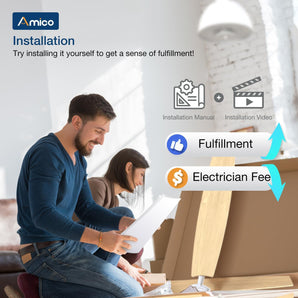 60 Inch Smart Ceiling Fan with Light, Wifi Alexa Remote Control Reversible 5 Blades 6 Speed 3CCT Dimmable Silent White Ceiling Fan for Bedroom Farmhouse - 2