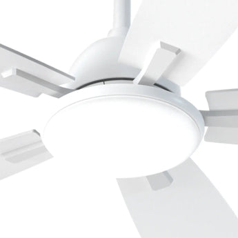 60 Inch Smart Ceiling Fan with Light, Wifi Alexa Remote Control Reversible 5 Blades 6 Speed 3CCT Dimmable Silent White Ceiling Fan for Bedroom Farmhouse - 4