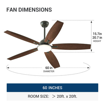 60 Inch Smart Ceiling Fan with Light, Wifi Alexa Remote Control Reversible 5 Blades 6 Speed 3CCT Dimmable Silent White Ceiling Fan for Bedroom Farmhouse - 17