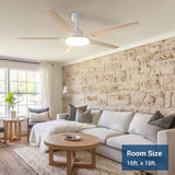 60" Sleek Ceiling Fan with Light, 3CCT Dimmable, Remote, Reversible, Quiet – Bedroom & Living Room - 16