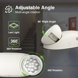 Emergency Lights for Business, with Battery Backup,Hard Wired, UL 924 Certified,AC 120/277V,Two Head Adjustable LED Emergency Lighting - 3