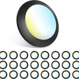 Amico 6 Inch LED Disk Lights, Dimmable Flush Mount Ceiling/Recessed Disc Light, 2700K - 6000K Selectable, 15W=110W, 1100LM, Low Profile Surface Mount Can Lights, ETL&FCC, Balck - 8