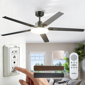 60" Black Ceiling Fan with Light & Remote – Dimmable 3CCT, Reversible, Quiet Fan for Bedroom, Living Room & Indoor/Outdoor - 1