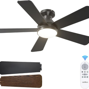 42" Low Profile Ceiling Fan with Light & Remote, Flush Mount, 3CCT Dimmable, Reversible, Quiet