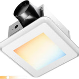 Amico-80 CFM Bathroom Exhaust Fan with LED Light, 0.9 Sone Ultra Quiet, 1000LM 5CCT Dimmable, Ceiling Mount-1