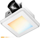 Amico-80 CFM Bathroom Exhaust Fan with LED Light, 0.9 Sone Ultra Quiet, 1000LM 5CCT Dimmable, Ceiling Mount-1