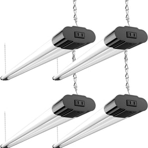4FT Linkable LED Utility Shop Light, 4000 Lumens, 5000K Daylight, 40W, Surface & Suspension Mount, Garage Fixture, Black - 1