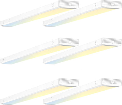 4FT LED Wraparound Light, 3CCT Selectable, 50W 5500LM, Flush Mount, White - 1