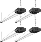 4FT Linkable LED Utility Shop Light, 4400 Lumens, 6500K Cool Daylight, 40W, Surface & Suspension Mount, Garage Fixture, Black - 1
