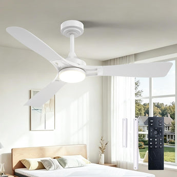 Amico 52" Modern Ceiling Fan with Light & Remote – Dimmable 3CCT, Quiet Black Fan for Living Room, Bedroom & Kitchen - 11