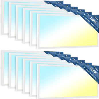 2x4 LED Flat Panel Light, 45W, 5500LM, 3CCT Dimmable Office Drop Ceiling Light, ETL/DLC - 7