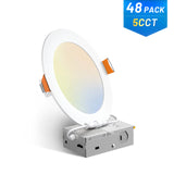 6 Inch Canless LED Recessed Light, Ultra - Thin 5CCT 2700K–5000K, 1050LM Dimmable Wafer Downlight with Junction Box, 12W (110W Eqv), ETL & FCC - 15