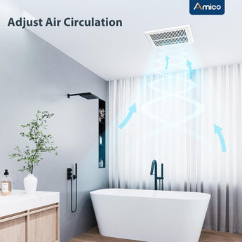 Amico-80 CFM Bathroom Exhaust Fan, 1.0 Sone Low Noise Ventilation Fan, Ceiling Mounted Retrofit-6