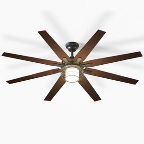 6 Speeds 66'' 5 Blade Reversible DC Ceiling Fan With Dimmable LED Light And Remote, 3CCT, 3000K/4000K/6000K