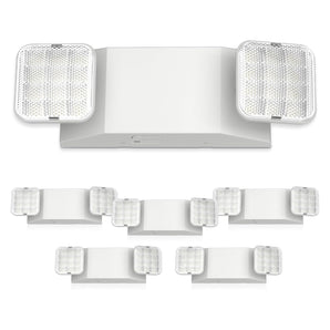 4/6 Pack LED Emergency Lights for Business, with Battery Backup, Two Head Adjustable LED Emergency Square Lighting, UL 924 Certified