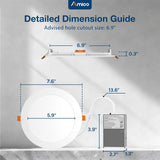 7 Inch Recessed LED Lighting, Slim Design, Selectable CCT, 1300 Lumens - 3