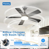 42" Sleek Ceiling Fan with Light, 3CCT Dimmable, Remote, Reversible, Quiet – Bedroom & Living Room - 2