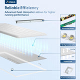 2x4 LED Flat Panel Light, 45W, 5500LM, 3CCT Dimmable Office Drop Ceiling Light, ETL/DLC - 4