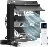 Amico-Shutter Exhaust Fan Wall Mounted with EC Motors and Remote Control, Timer, 8 Speeds, 850CFM, Low Noise, Easy to Install, Plug in Ventilation Fan for Garages, Shops, Greenhouse, Attic-1