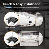 4FT Linkable LED Utility Shop Light, 4000 Lumens, 5000K Daylight, 40W, Surface & Suspension Mount, Garage Fixture, Black - 6
