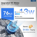 Amico Shutter Exhaust Fan with Remote, 9-Speed Energy Efficient & Quiet 13W DC Motor 1000 CFM Wall Mount Ventilation Fan for Garage,Greenhouse,Attic & Chicken Coop,Plug & Play,8-Hour Timer,FCC-3