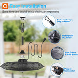 Outdoor Ceiling Fan with Light for Patios, 24 inch Black Waterproof Gazebo Fan with Remote&APP Control, Reversible, Dimmable, Plug in Hook Mount Portable Fan for Garage Pergola Porch Canopy Visit the addlon Sto - 3
