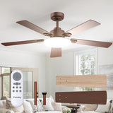 52" Sleek Ceiling Fan with Light, 3CCT Dimmable, Remote, Reversible, Quiet – Bedroom & Living Room - 12