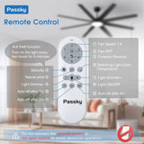 80" Modern Ceiling Fan with Light & Remote – Reversible, Dimmable 3CCT, Quiet Black Fan for Bedroom, Living Room, Patio & Outdoor - 7