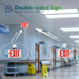 Double - Sided LED Exit Sign with Battery Backup,Exit Sign for Business,Easy To Install,UL Certified,AC 120/277V - 3