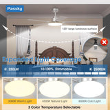 42" Sleek Ceiling Fan with Light, 3CCT Dimmable, Remote, Reversible, Quiet – Bedroom & Living Room - 5