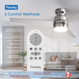 52" Low Profile Flush Mount Ceiling Fan with Light, Remote & Pull Chain, 5CCT Dimmable, Reversible, Quiet - 8