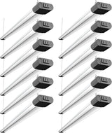4FT Linkable LED Shop Light with Reflector, 4400LM, 6500K, 40W (250W), Surface & Suspension, Garage, Black - 1