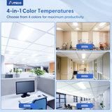 2x2 LED Troffer Panel Light, 4CCT, 20–40W Adjustable, 5200 Lumens, 0–10V Dimmable Flat Panel for Drop Ceiling, ETL & DLC - 2