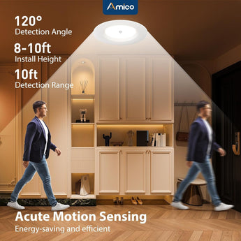 5/6 Inch Motion Sensor Recessed LED Lighting, Selectable CCT, 950 Lumens - 6