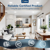 4 Inch Ultra - Thin LED Square Recessed Lighting, Slim Design, 700 Lumens - 12