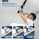 2x4 LED Flat Panel Light, 45W, 5500LM, 3CCT Dimmable Office Drop Ceiling Light, ETL/DLC - 5