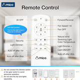 52" Flush Mount Smart Ceiling Fan with Light, Amico Reversible DC Motor, 3CCT Dimmable, 6 Speeds, Remote/APP/Alexa Control, Noiseless Black - 4