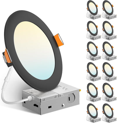 6 Inch Recessed LED Lighting, Slim Design, 5CCT, 1050 Lumens