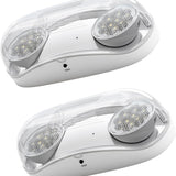 Emergency Lights for Business, with Battery Backup, Hard Wired, UL 924 Certified, AC 120/277V, Two Head Adjustable LED Emergency Lighting, 260 Lumens - 1