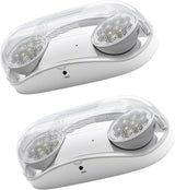 Emergency Lights for Business, with Battery Backup, Hard Wired, UL 924 Certified, AC 120/277V, Two Head Adjustable LED Emergency Lighting, 260 Lumens - 1