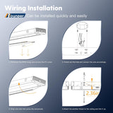 4FT LED Wraparound Light, 3CCT Selectable, 50W 5500LM, Flush Mount, White - 5